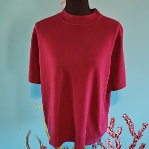 Sag Harbor Burgundy Knit Top
